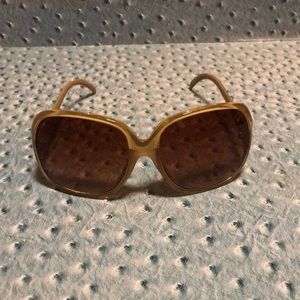 Tan Round Frame Sunglasses